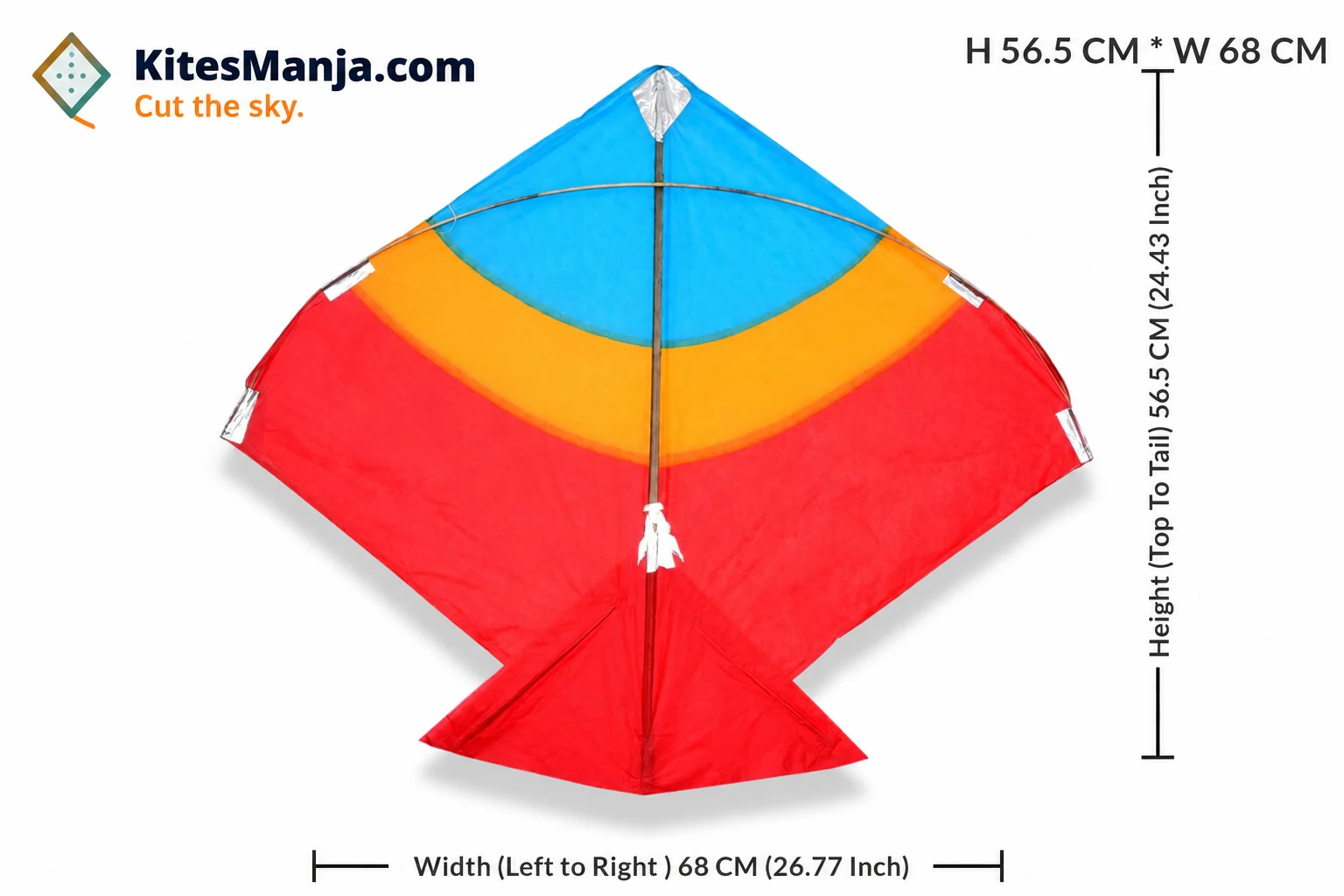40 Designer Ponia Khambhati Cheel Kat Kites (Size 56.5*68 Centimeter),0.75 Tawa + Free Shipping