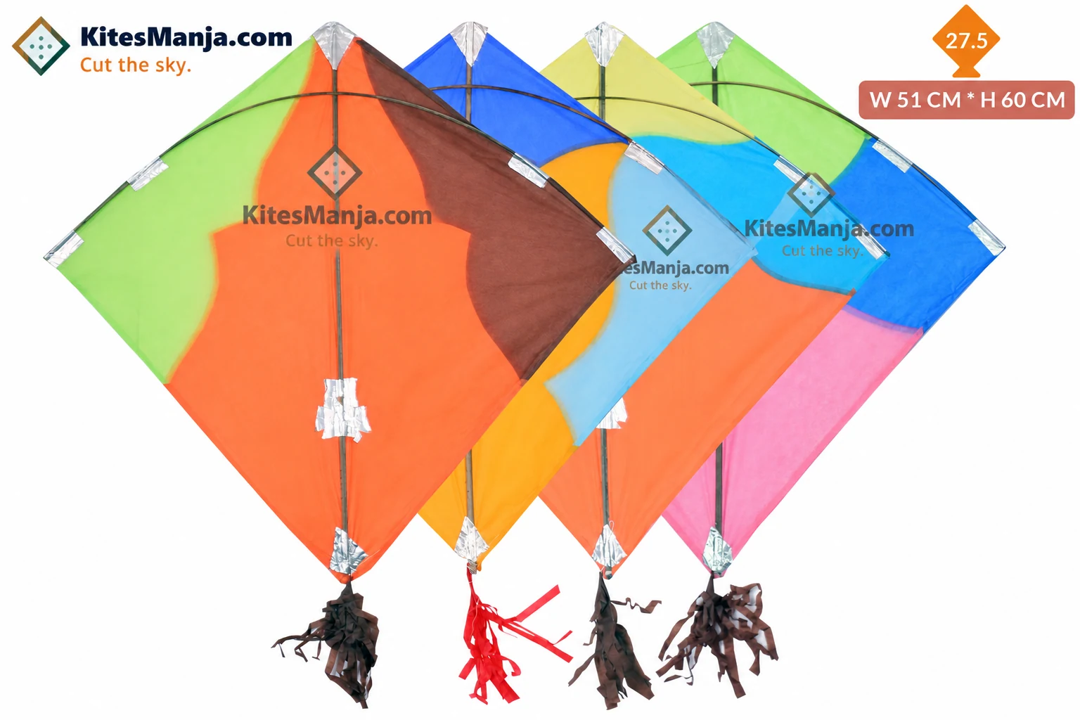 40 Rocket Khambhat Kat Kites (Size 60*51 Centimetres), Regular Size Kites + Free Shipping