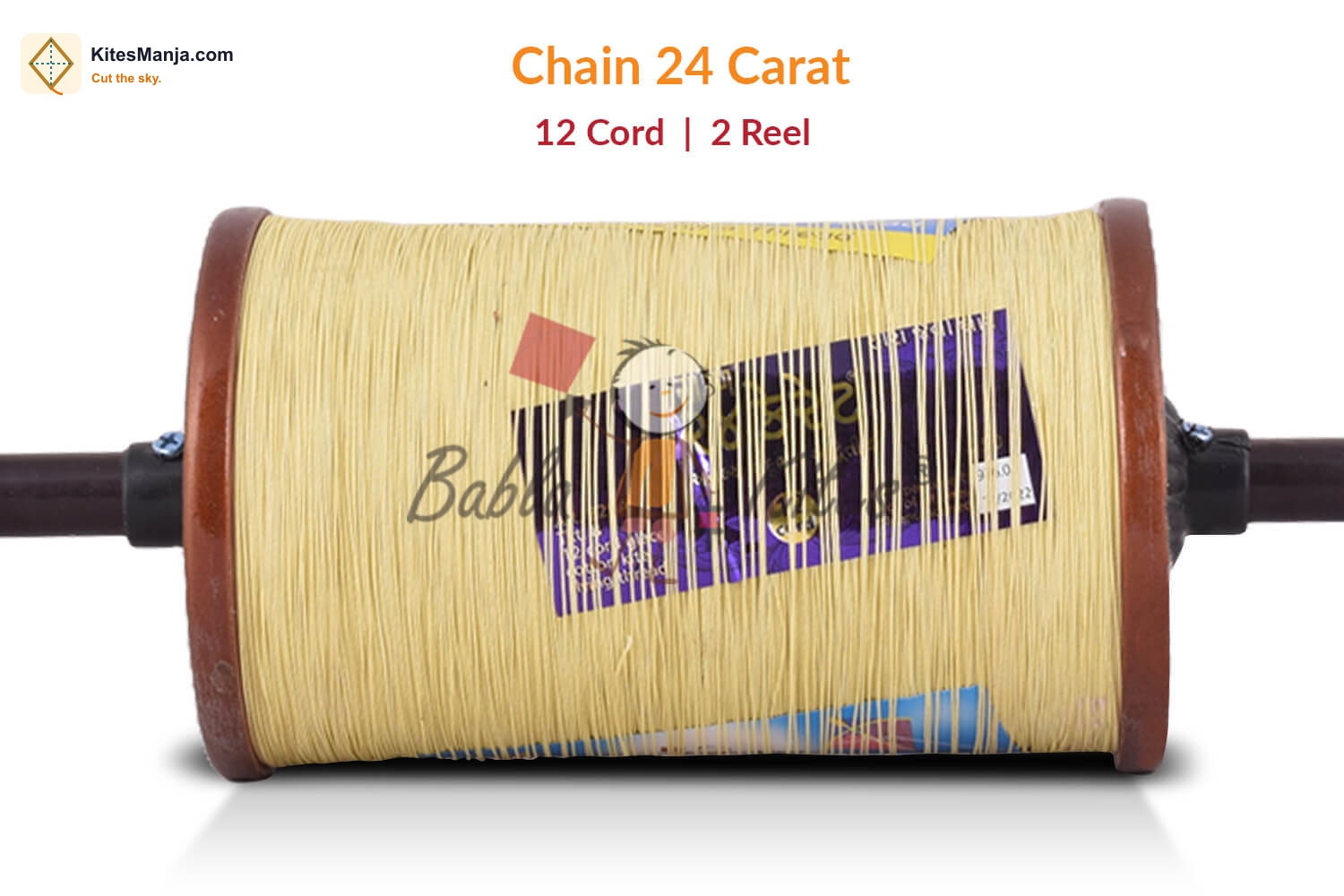 12 Cord All New 24 Carat by Coats Manjha (250 gm/2.5 Reel) Made by Bareli Experts (6 Time Coating Manjha) + Free Shipping