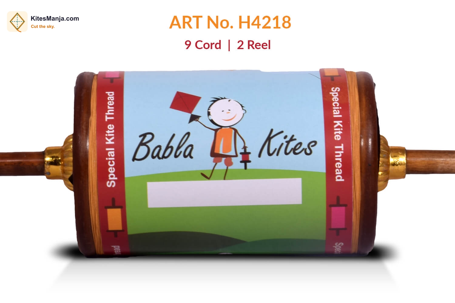 9 Cord Art-H 4218 Manjha (2 reel) Made by Bareli Experts (6 Time Coated Manjha) + Free Shipping