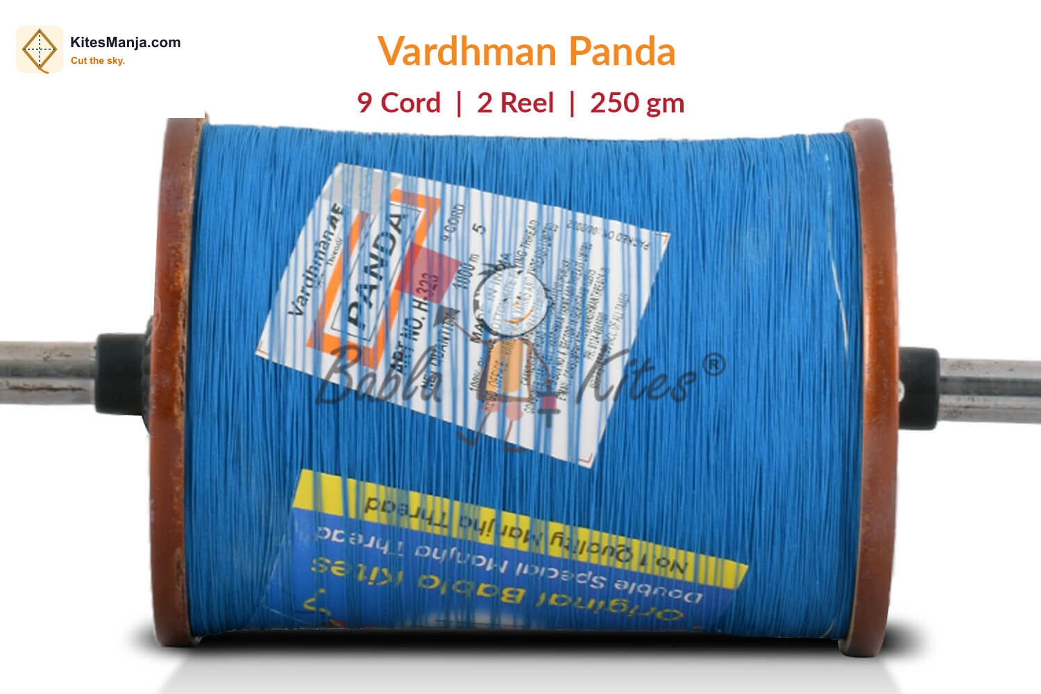 9 Cord Panda No. 5 Maidani Bareilly Manjha With Wooden Spool (2 Reel) Sharp Kite Flying Manjha + Free Shipping