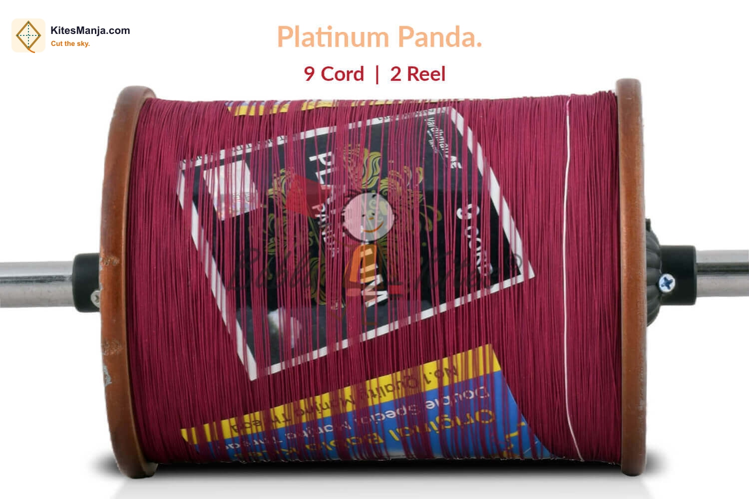 9 Cord Platinum Panda Manjha (2.5 Reel/2500 Meter) Made by Bareilly Experts (6 Time Coating Manjha)+ Free Shipping