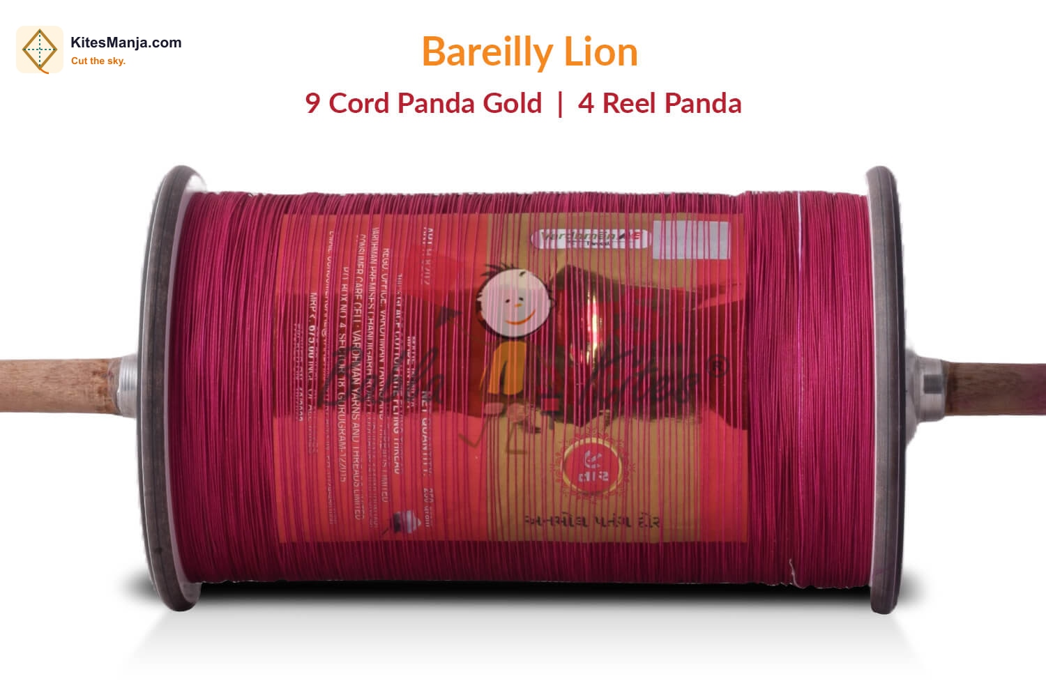 Bareilly Lion 9 Cord Panda Gold (4 Reel/500gm) Manjha – Top Quality