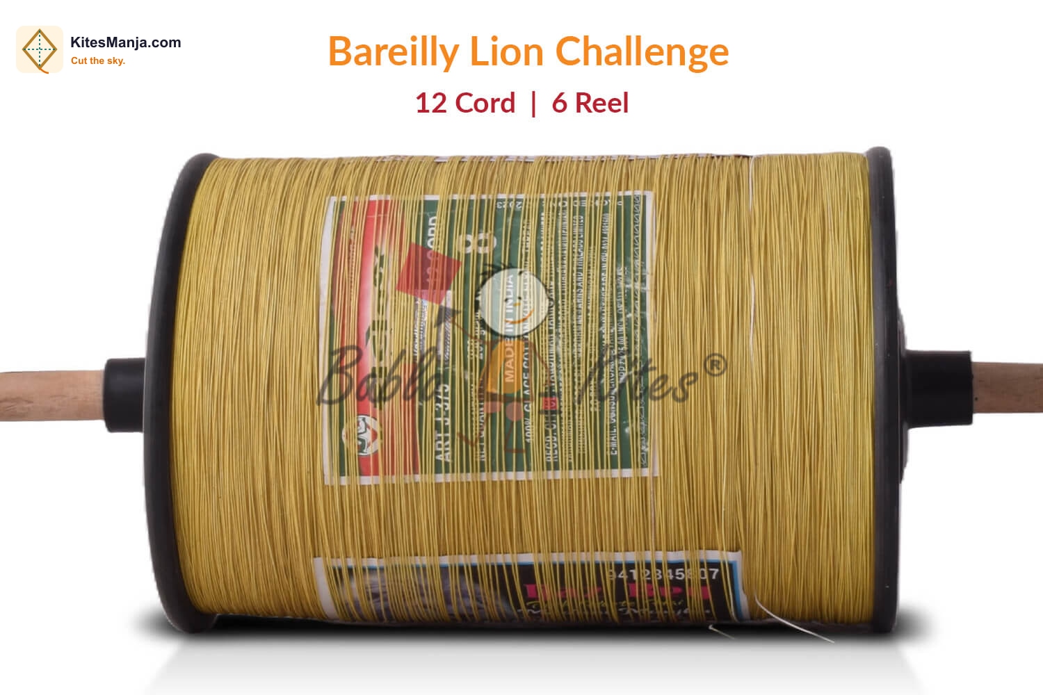 Bareilly Lion’s Original Manjha – 12 Cord 6 Reel Manjha No. 1 Quality + Free Shipping
