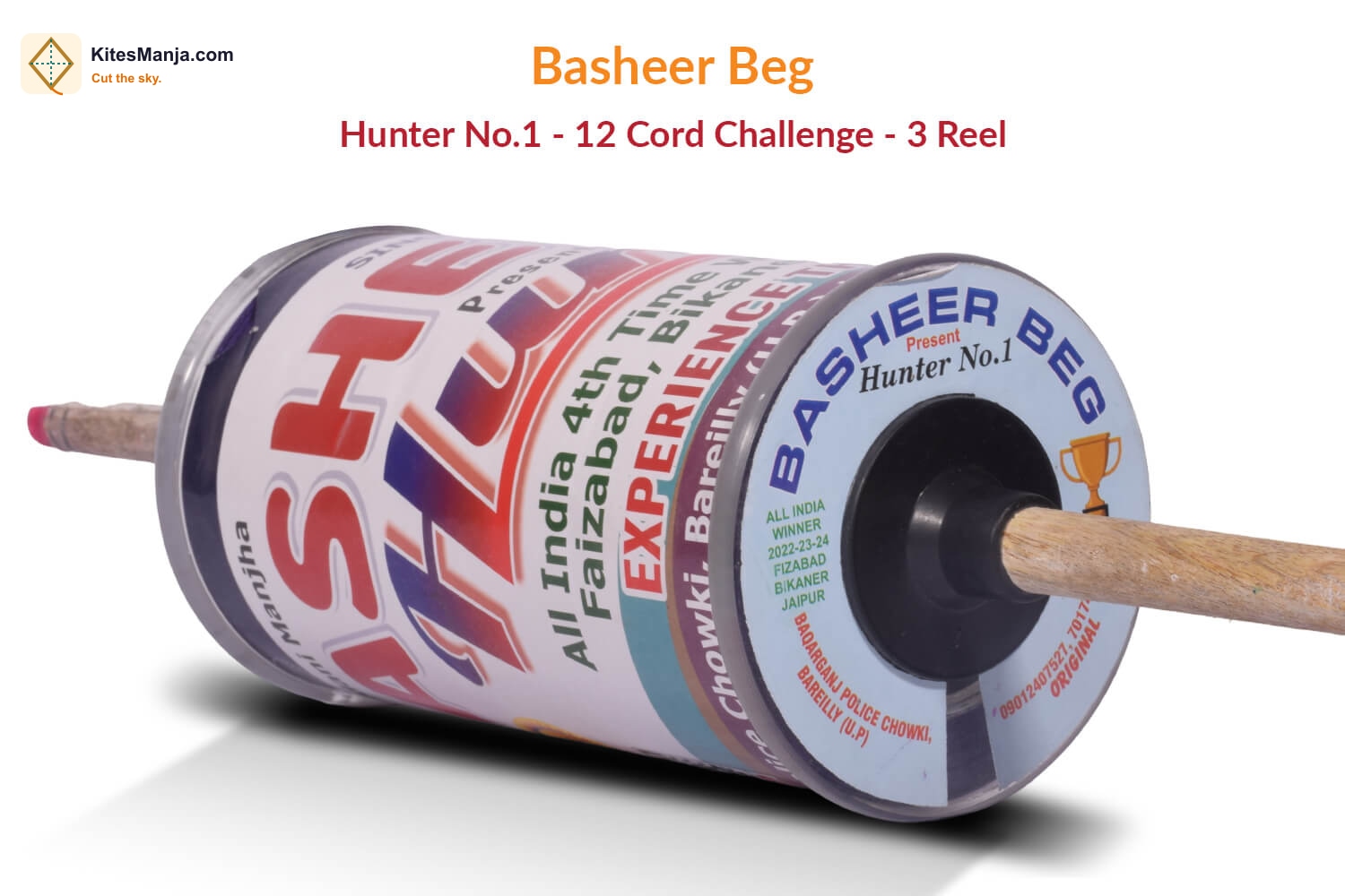 Original Basheer Beg Hunter No. 1 – 12 Cord Challenge Manjha (3 Reel)