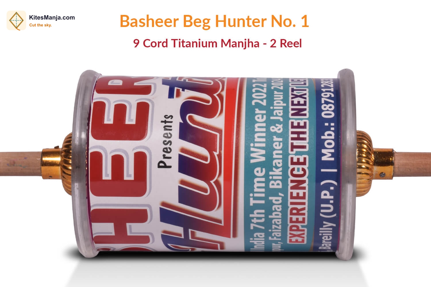 Exclusive Basheer Beg Hunter No. 1 – 9 Cord Titanium Panda Manjha (2 Reel)