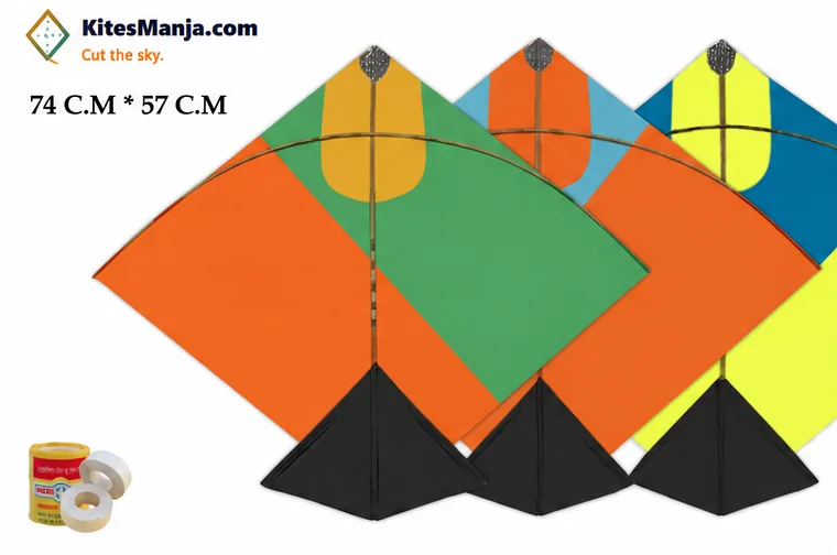 40 Designer Fighter Ponia Cheel Kites (Size 74*57 Centimeter)