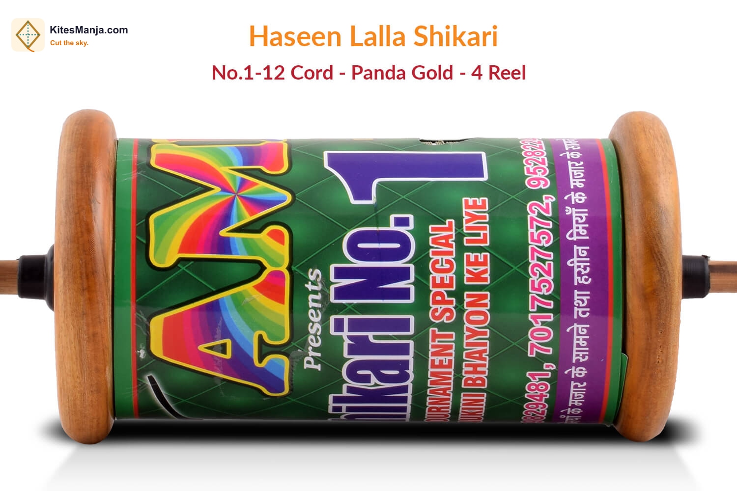 Exclusive Original Haseen Lalla Shikari No. 1 12 Cord Panda Gold (4 Reel/500gm) Manjha