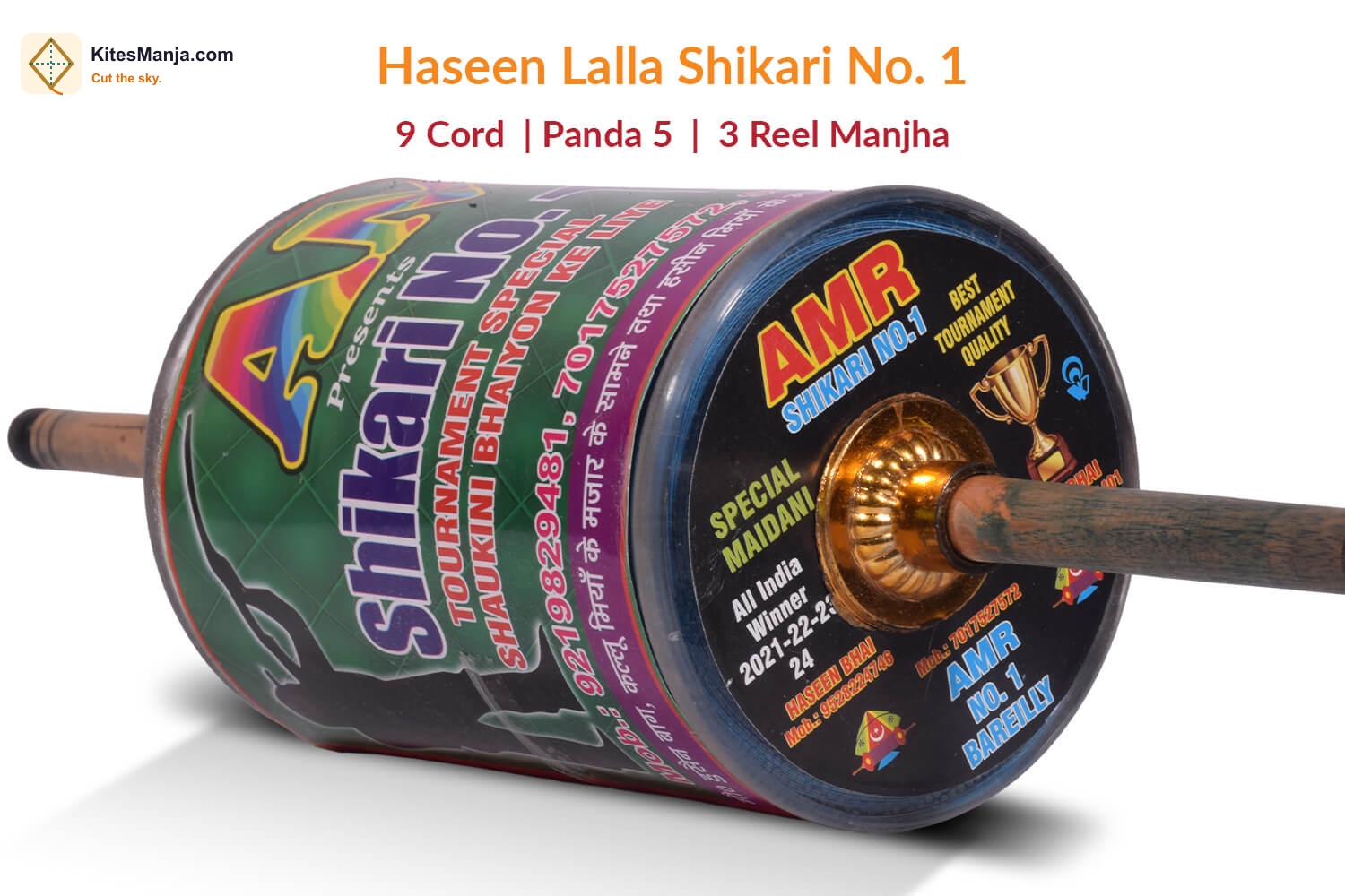 Original Haseen Lalla Shikari No. 1 – 9 Cord Panda (3 Reel) Manjha