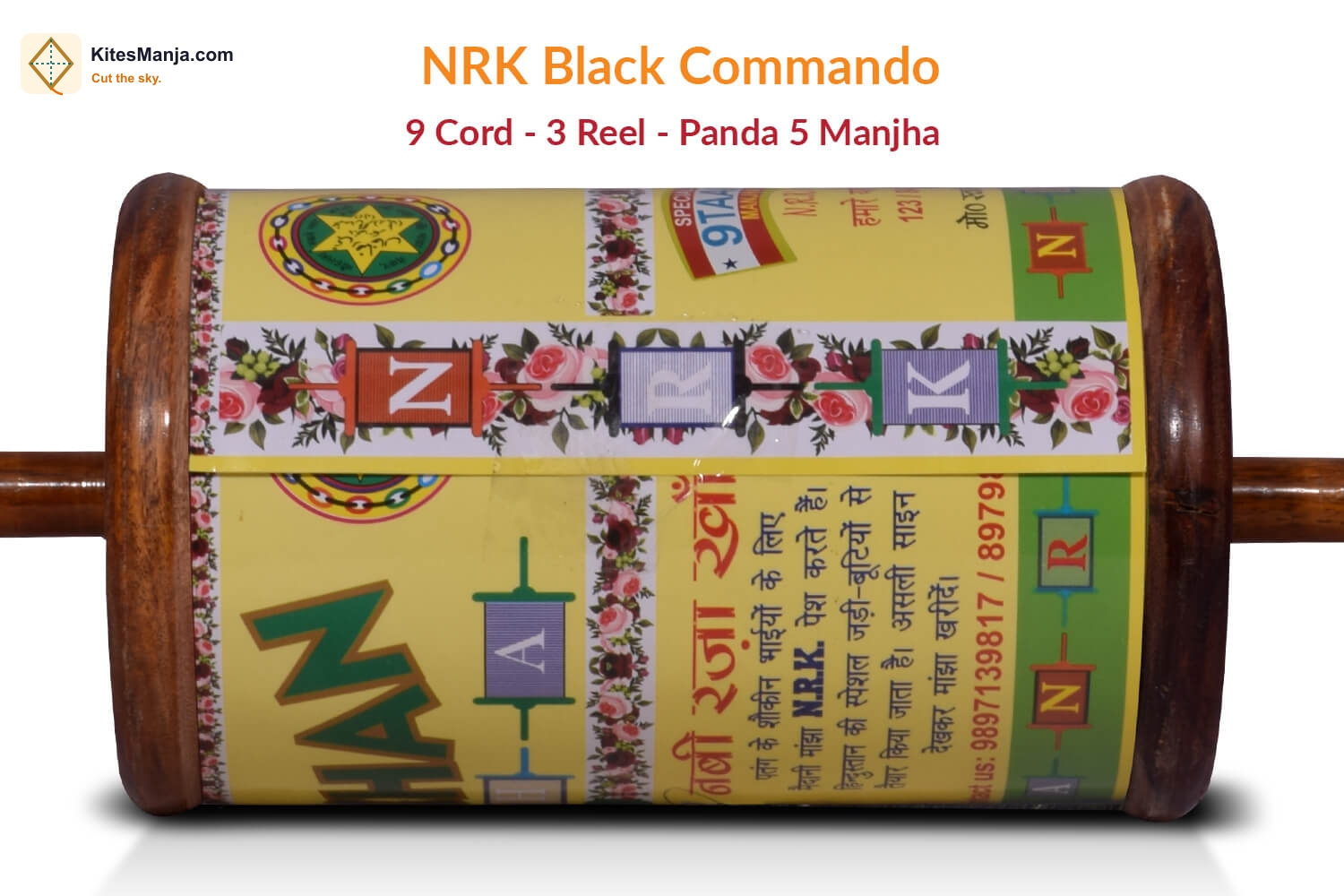 Original NRK Black Commando 9 Cord Panda 5 Manjha (3 Reel)