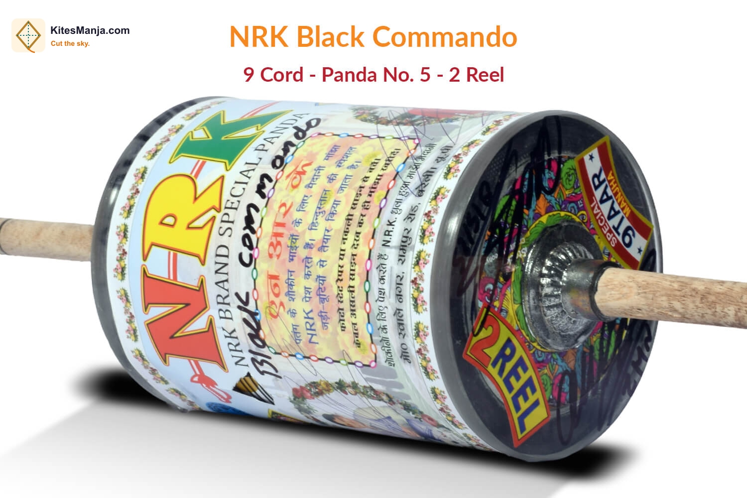 Original NRK Black Commando 9 Cord Panda No. 5 Manjha (2 Reel)