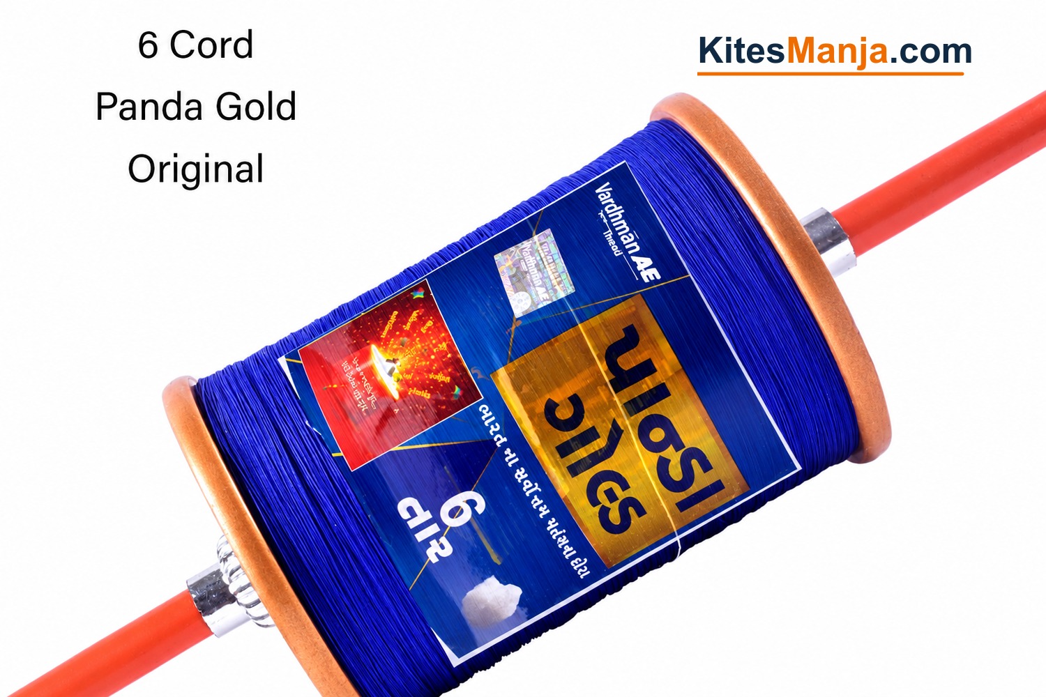 Panda Gold 6 Cord Manjha (2 Reel) Extra Strong Kite Thread Cutting Manjha + Free Shipping
