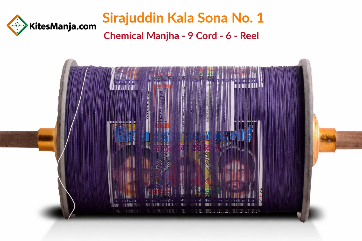 Original Sirajuddin Kala Sona No.1 – 9 Cord (6 Reel) Chemical Manjha + Free Shipping