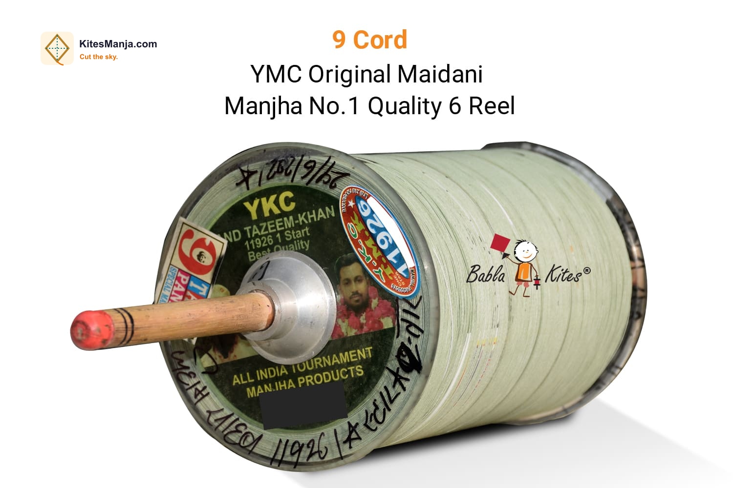 YKC URF Chutka Ustad 9 Cord Panda (6 Reel) 11926 Original Maidani Manjha No. 1 Quality
