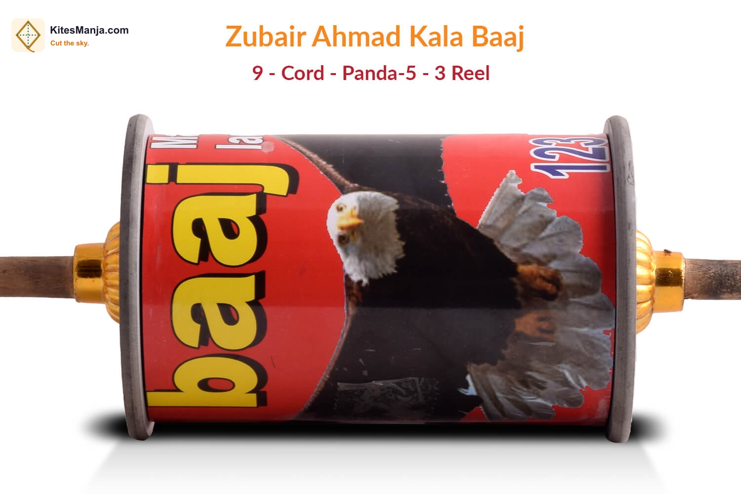 Original Zubair Ahmad Kala Baaj – 9 Cord Panda no. 5 (3 Reel) Manjha